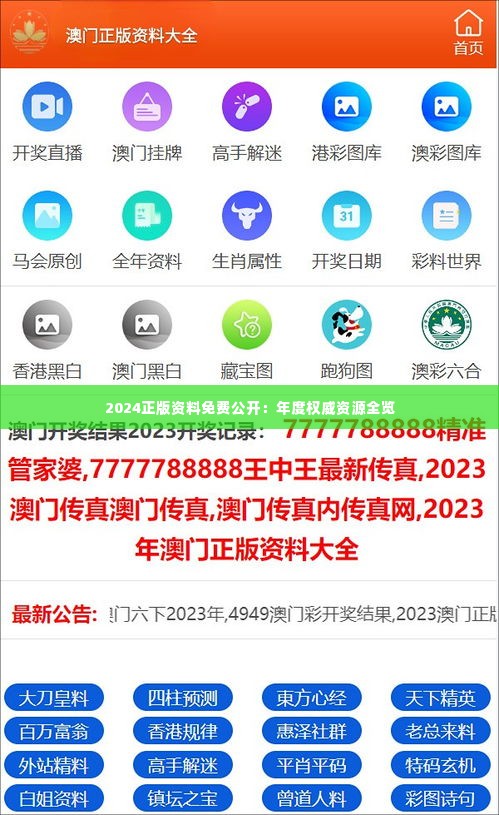 2024正版資料免費公開，獲取優(yōu)質資源的全新途徑，優(yōu)質資源獲取新途徑，2024正版資料免費公開